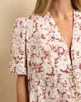 Maxi Shirt Dress Rust Floral