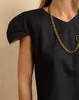 Cap Sleeve Top Black