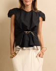 Cap Sleeve Top Black