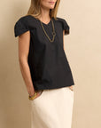 Cap Sleeve Top Black
