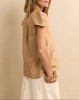 Cap Sleeve Top Fawn