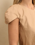 Cap Sleeve Top Fawn