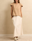 Cap Sleeve Top Fawn
