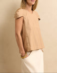 Cap Sleeve Top Fawn