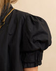 Short Sleeve Bomber Black