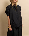 Short Sleeve Bomber Black