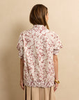 Short Sleeve Bomber Rust Floral