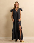 Cap Sleeve Dress Carbon