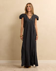 Cap Sleeve Dress Carbon