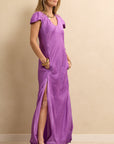 Cap Sleeve Dress Purple
