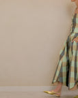 Petal Skirt Mint Check/Fawn