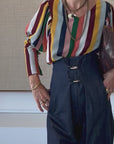 Long Cuff Shirt Stripe