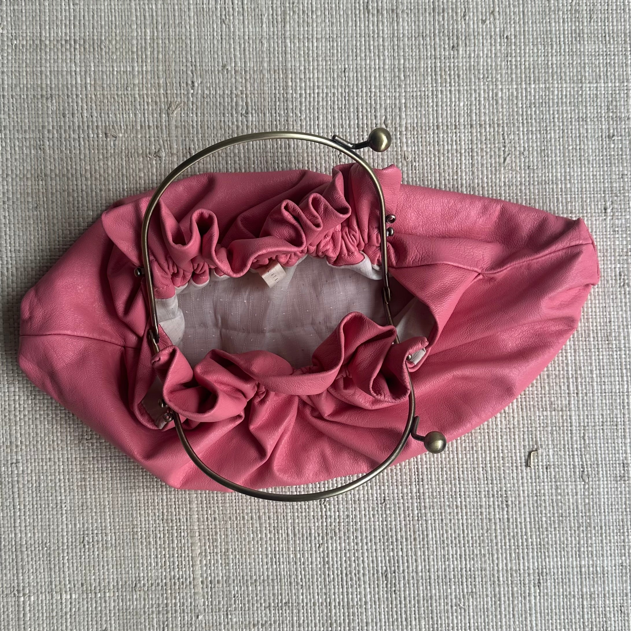 Mini Ruched Clutch Rose