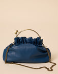 Mini Ruched Clutch Blue