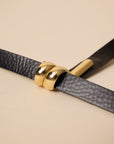 Petrichor Leather Belt Black