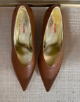 Leather Cone Heel Shoe