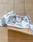 Ruched Shoulder Bag Silver Metallic