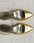 Gold Flat Slingback