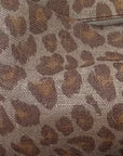 Petrichor Fold Over Clutch Leopard Metallic Linen