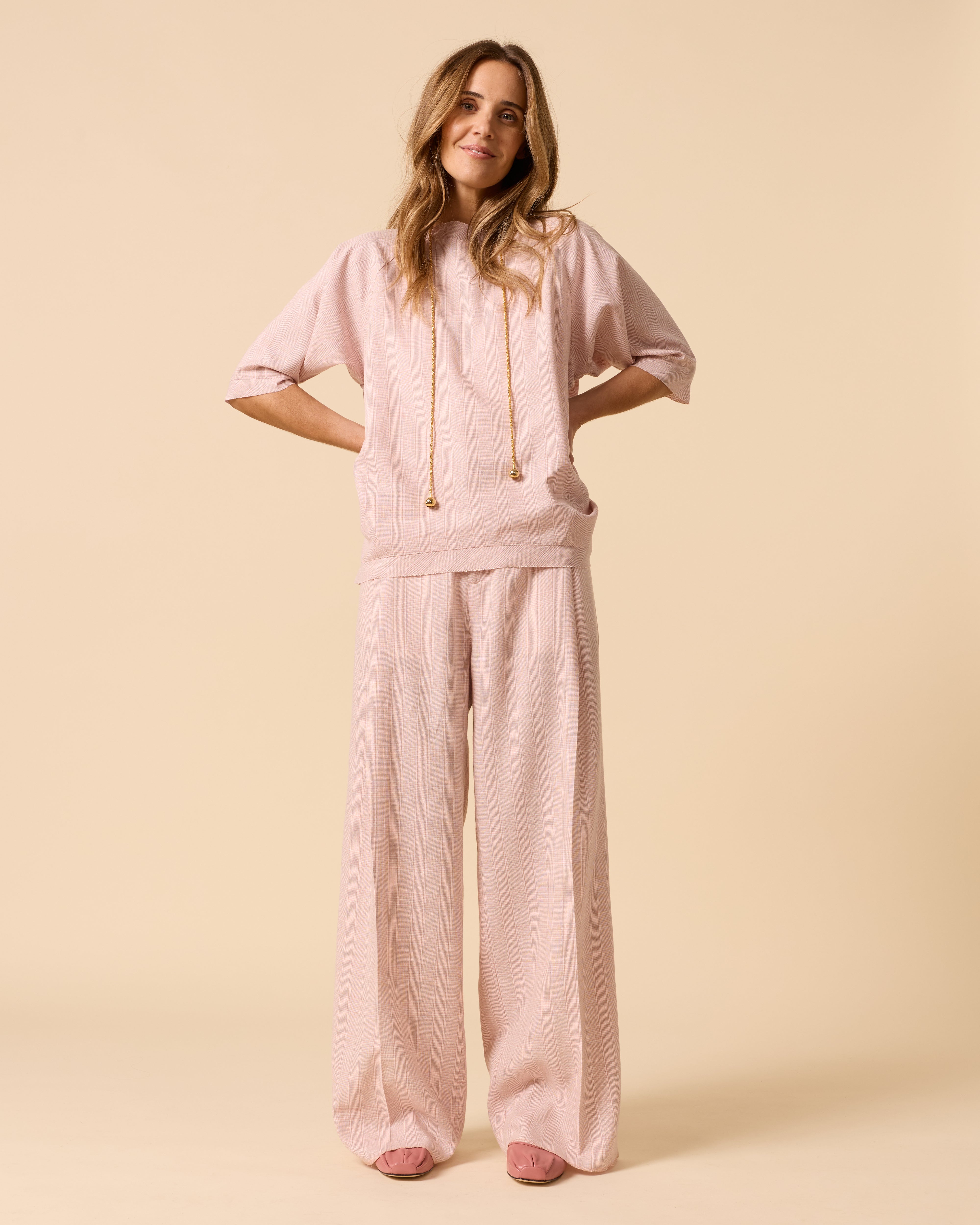 Dune Pants Blush Check