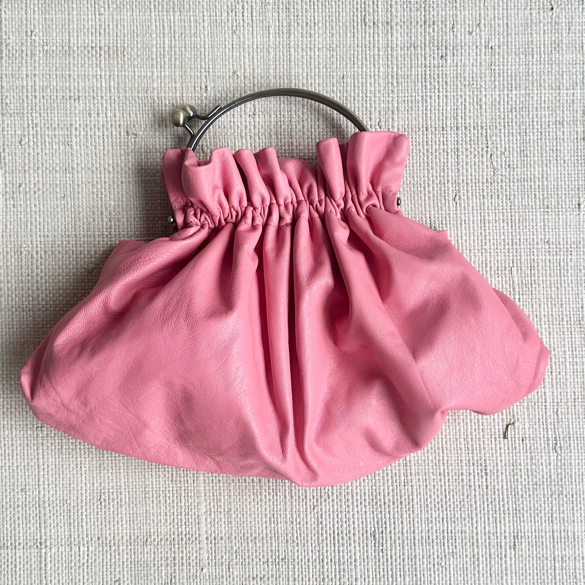 Mini Ruched Clutch Rose