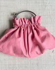 Mini Ruched Clutch Rose