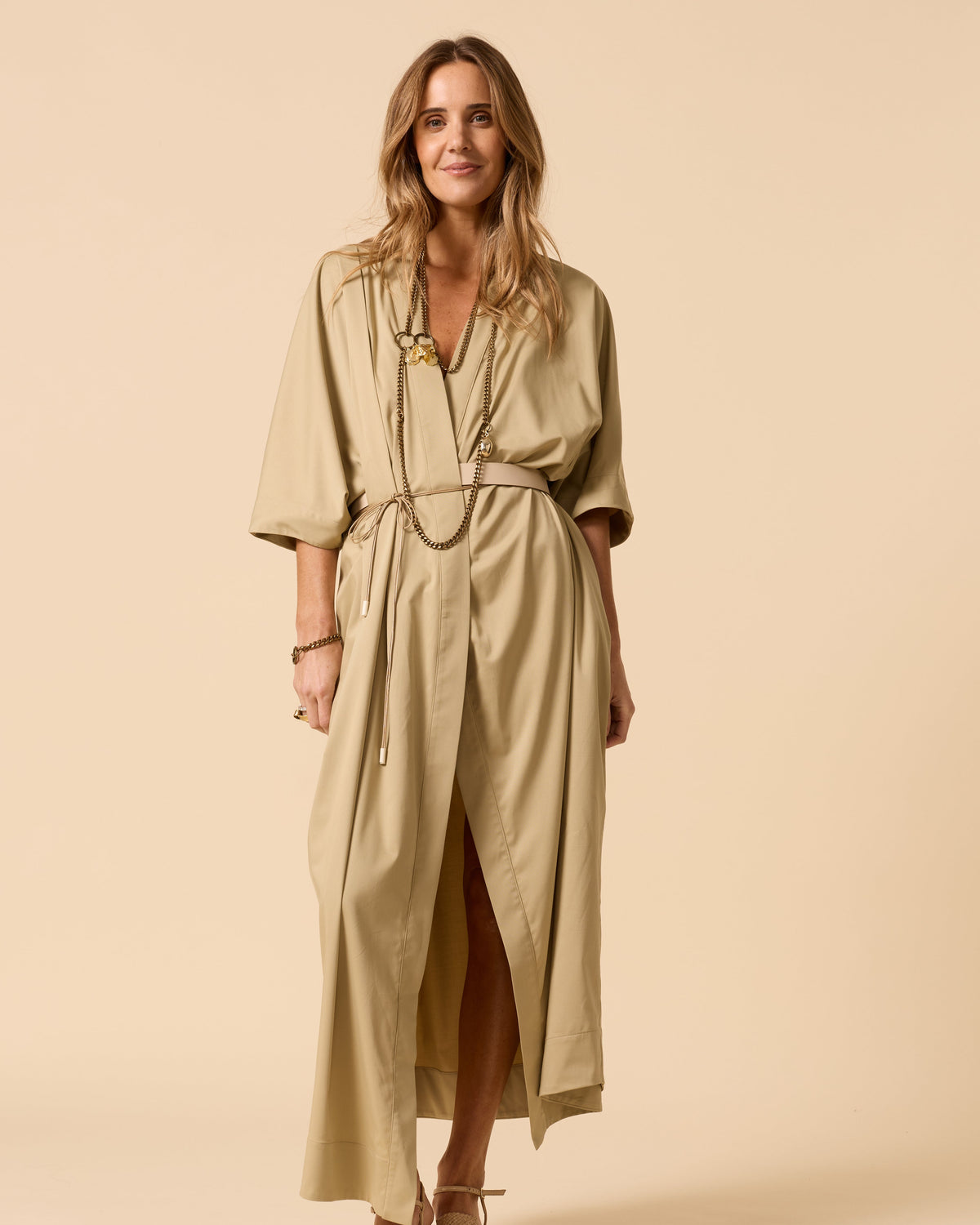 Celestial Wrap Dress Dusty Green