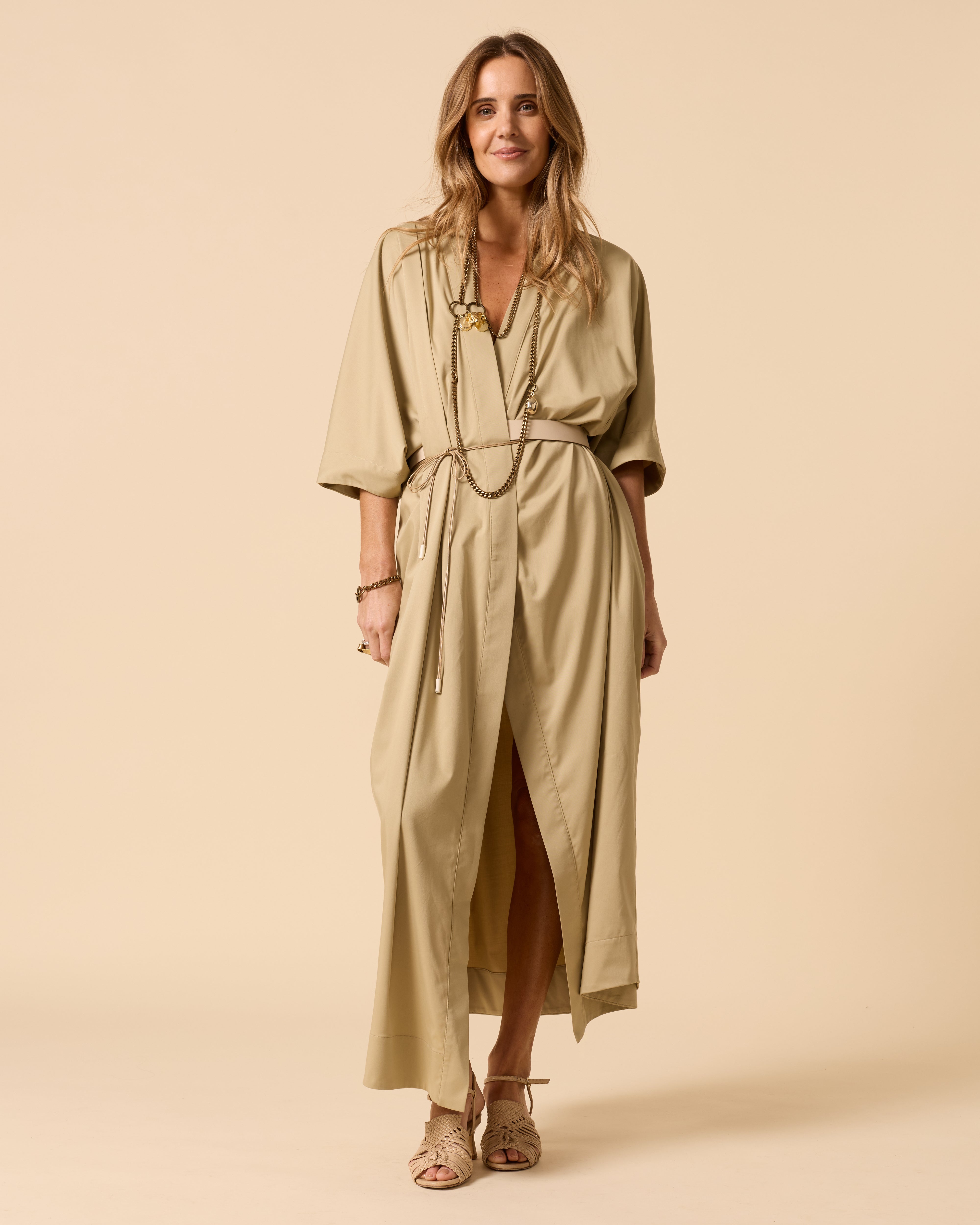 Celestial Wrap Dress Dusty Green