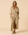 Celestial Wrap Dress Dusty Green