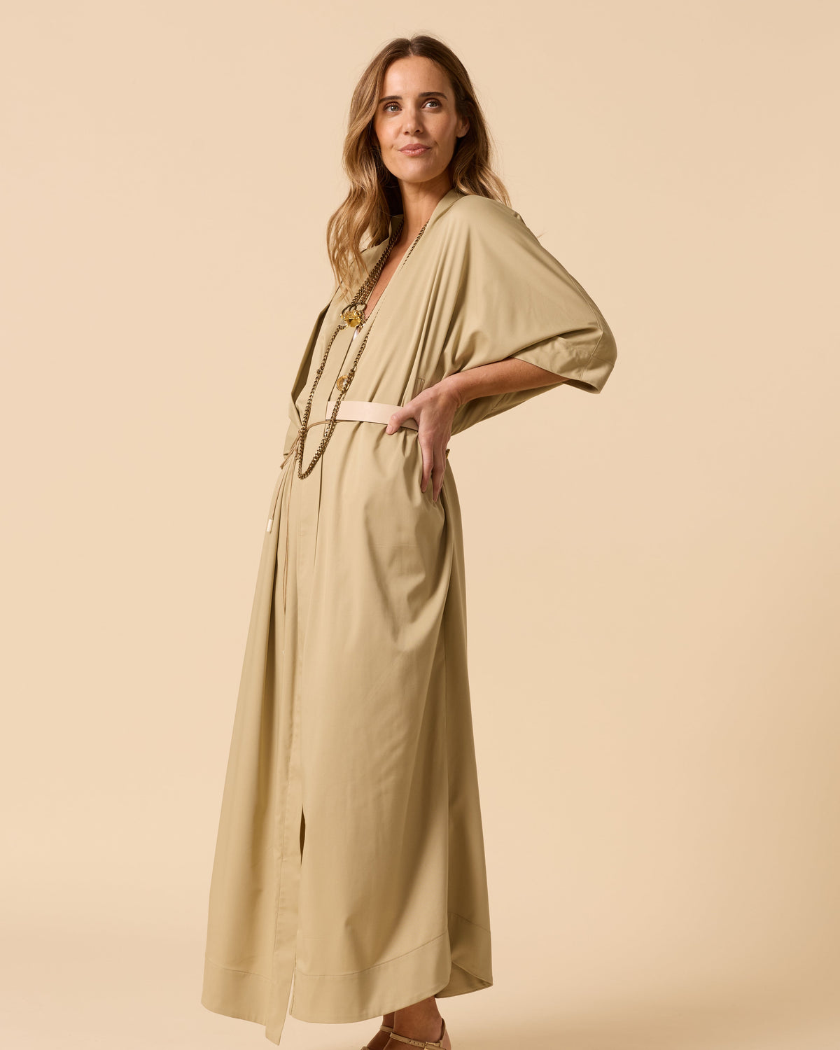 Celestial Wrap Dress Dusty Green