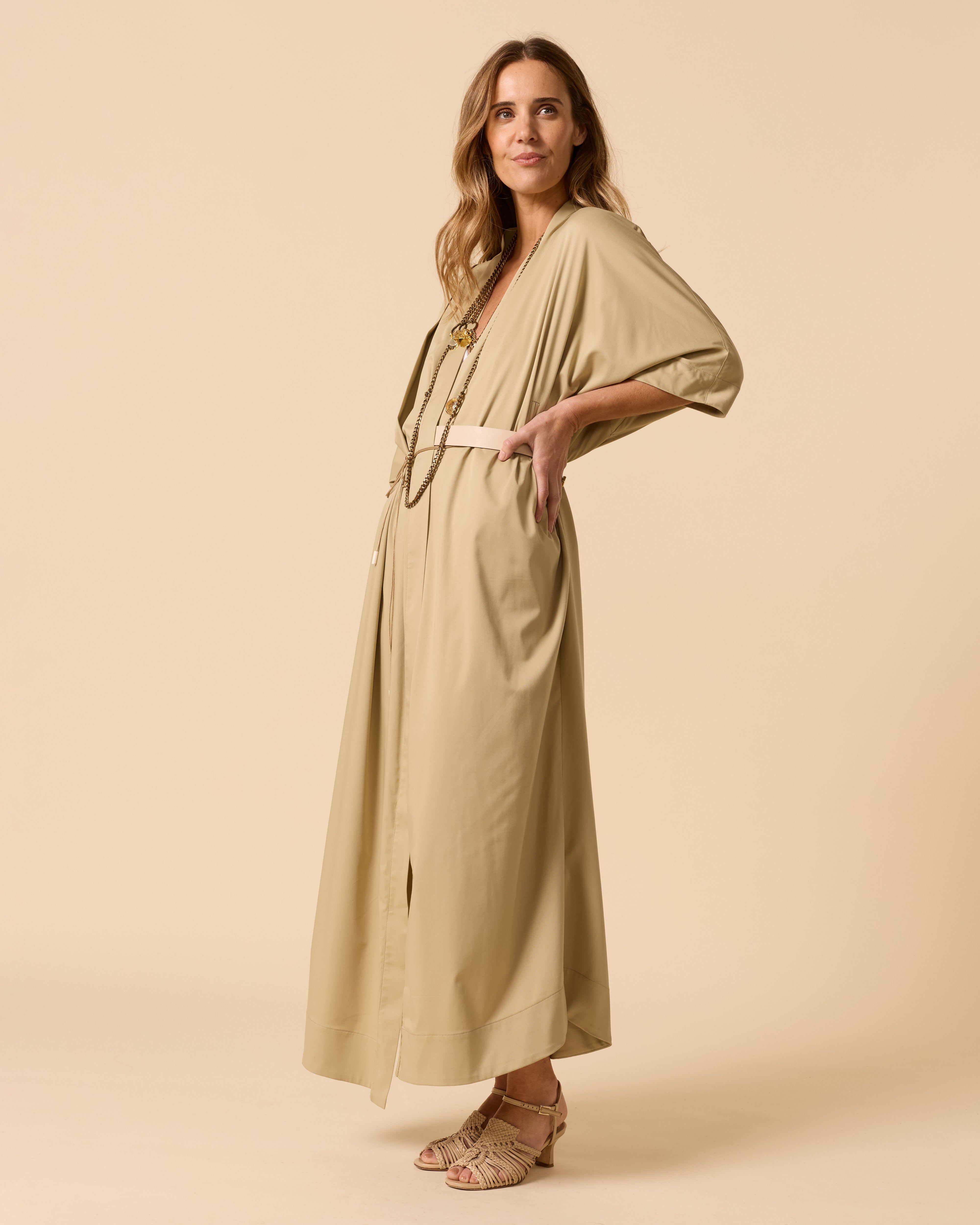 Celestial Wrap Dress Dusty Green