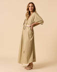 Celestial Wrap Dress Dusty Green