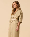 Celestial Wrap Dress Dusty Green