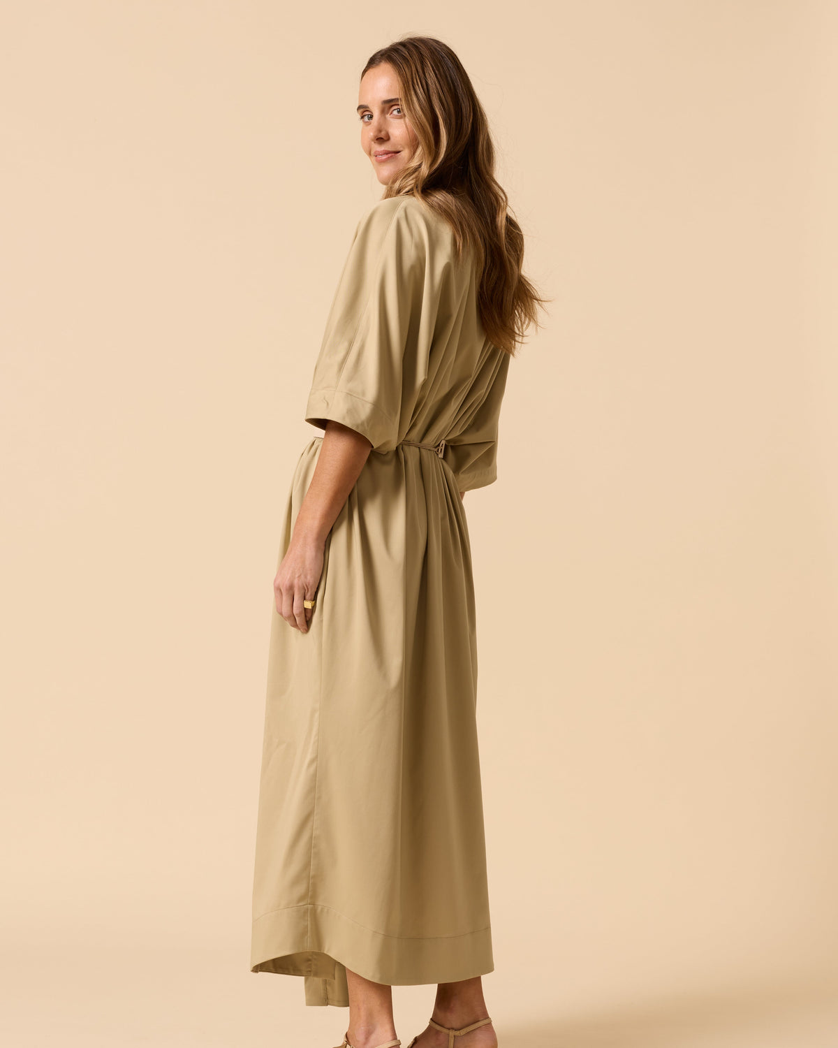 Celestial Wrap Dress Dusty Green