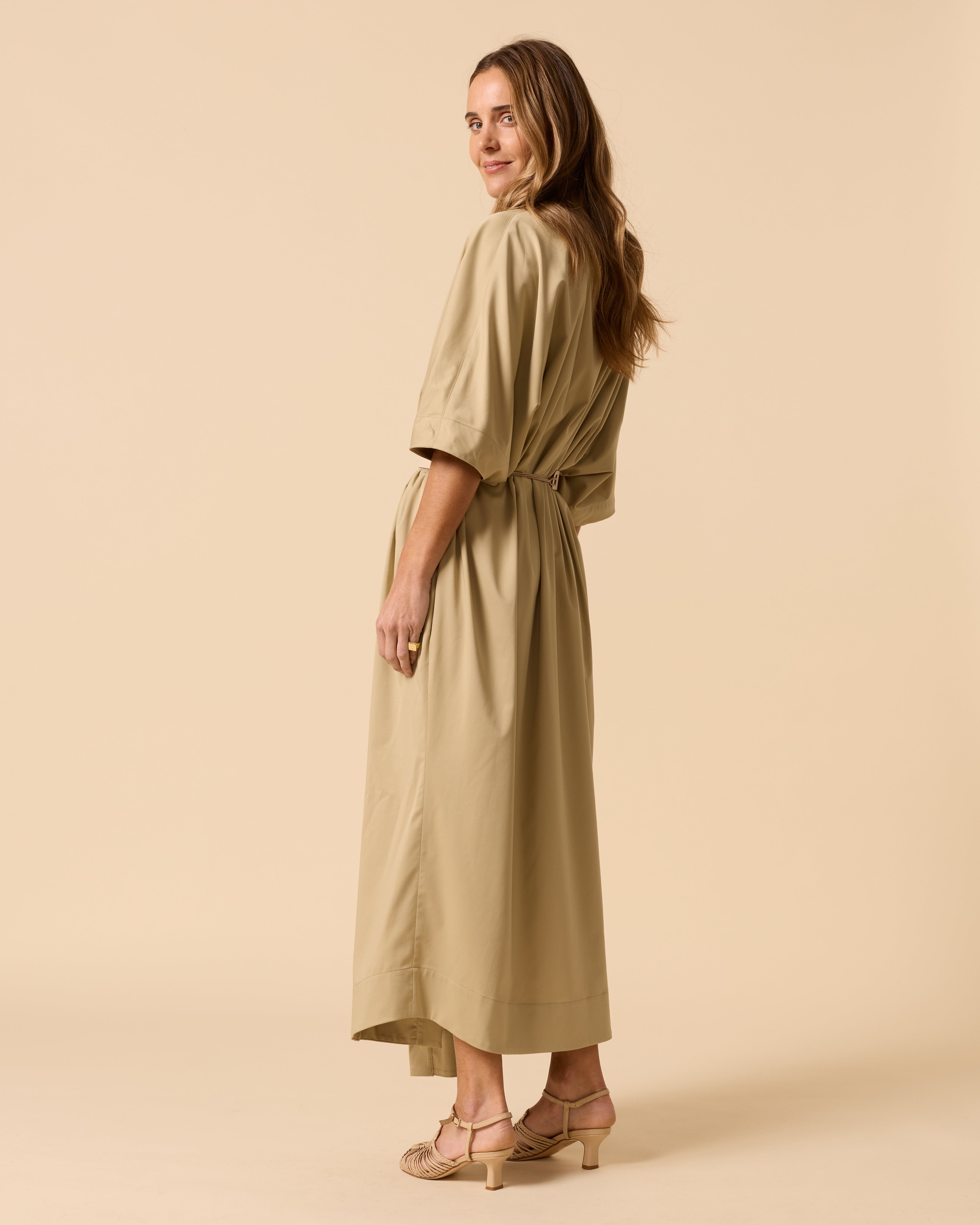 Celestial Wrap Dress Dusty Green