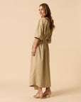 Celestial Wrap Dress Dusty Green