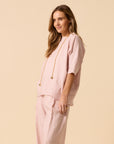 Dustflower Top Blush Check