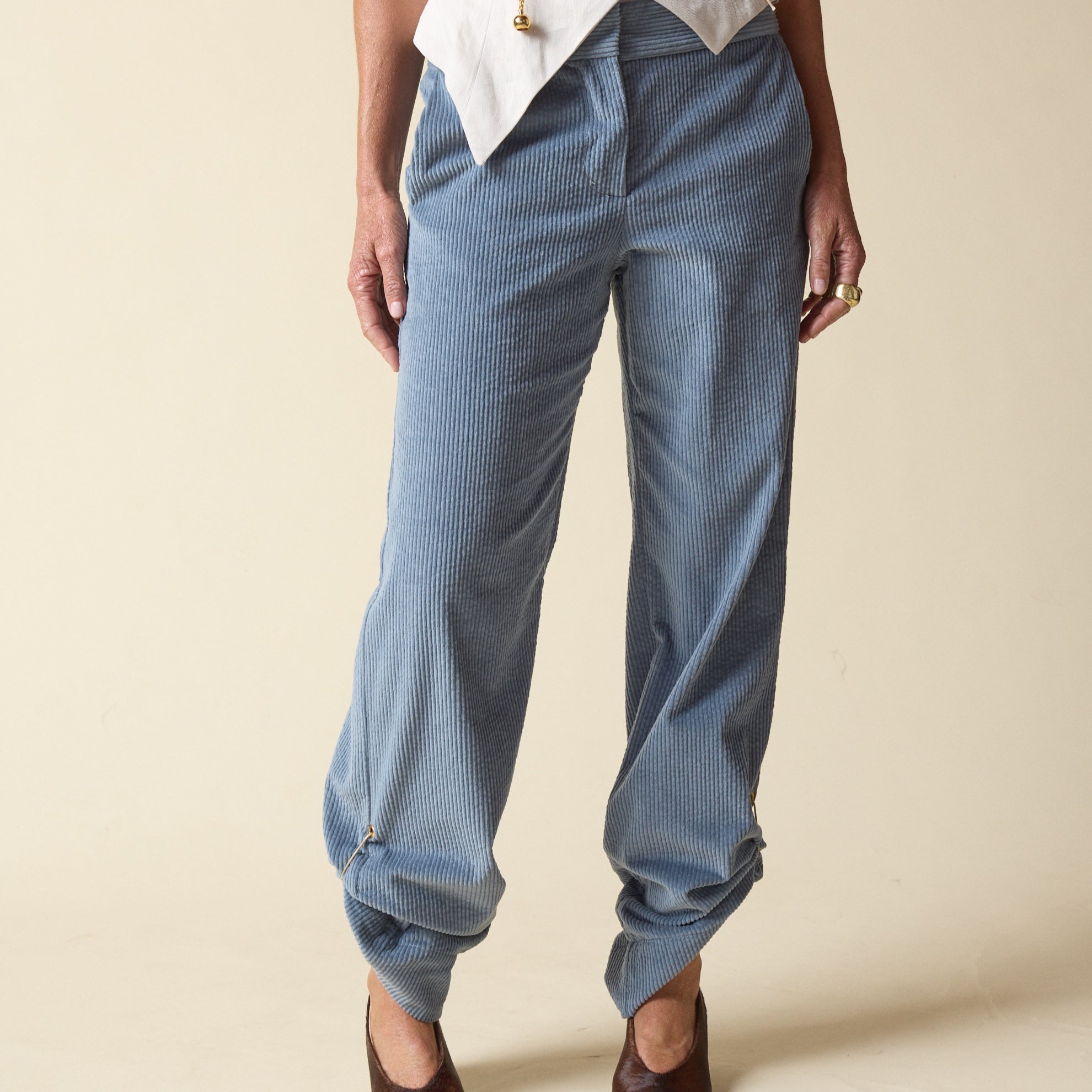 Cord Slouch Pant Sky