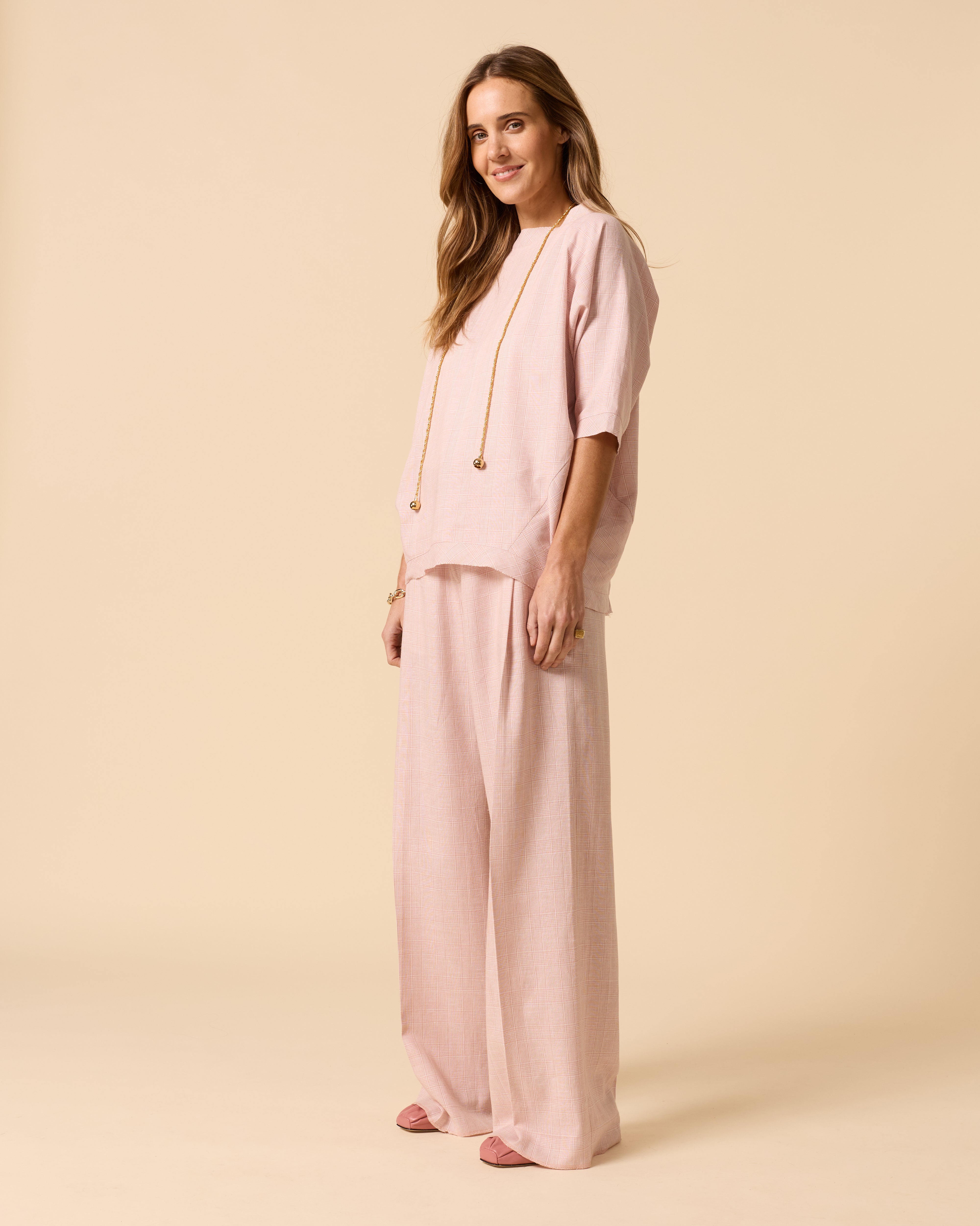 Dune Pants Blush Check