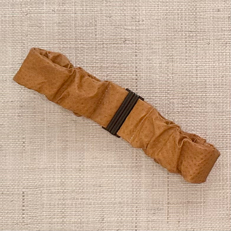 Ruched Belt Leather