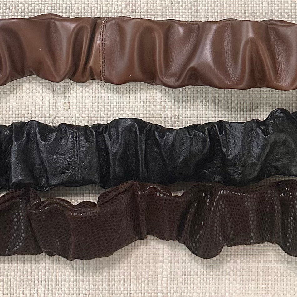 Ruched Belt Leather