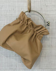 Mini Ruched Clutch Caramel