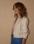 Linen Bomber Cream