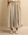 Petal Skirt Natural/Navy Stripe