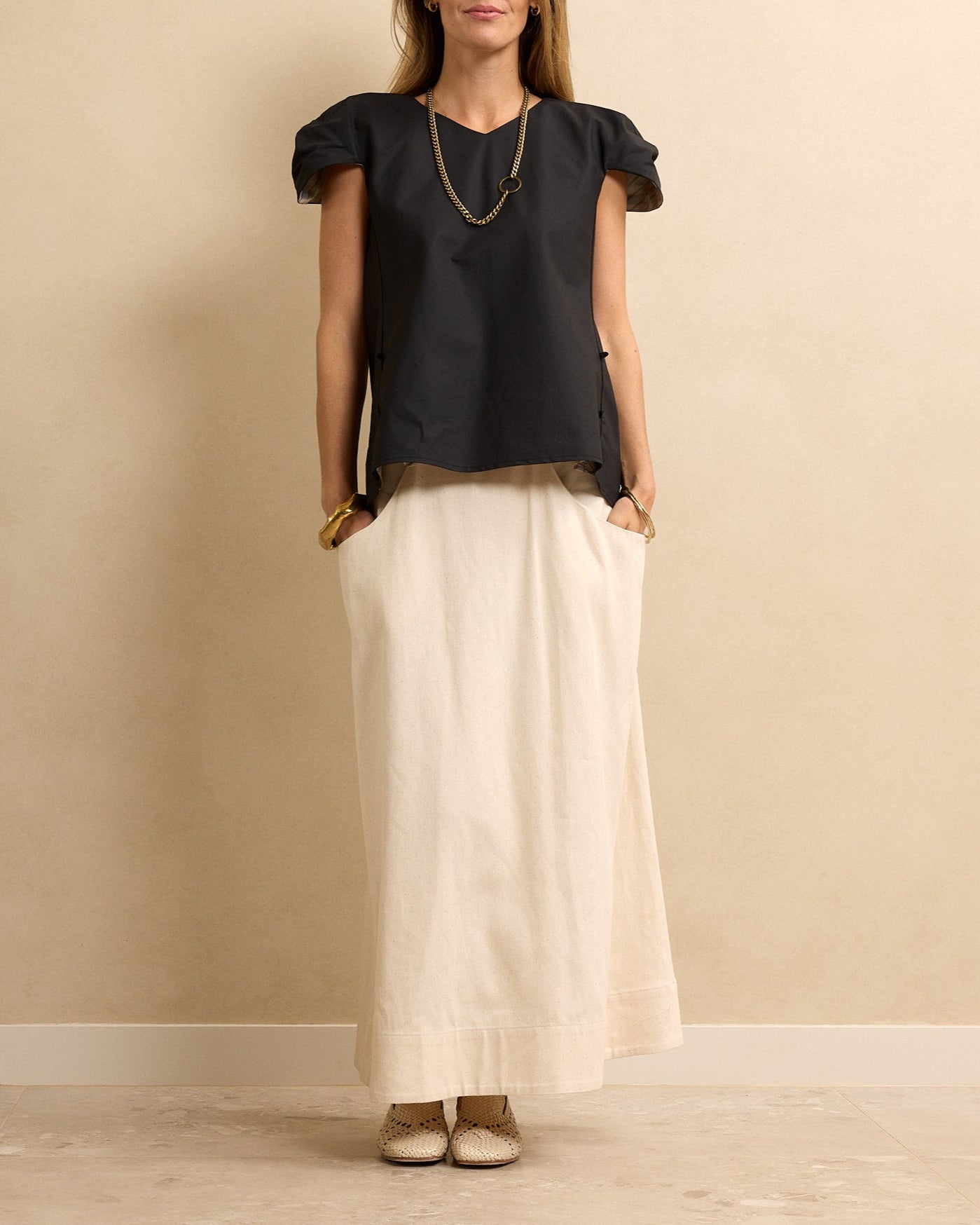 Cap Sleeve Top Black