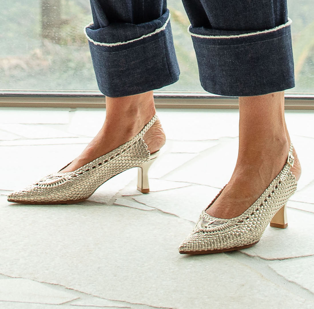 Woven slingback on sale