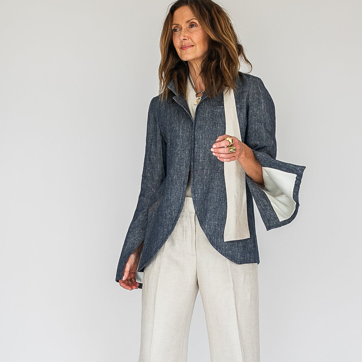 3 Degrees Jacket Denim Linen