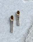 A R Deco Diamanté Latch Earrings